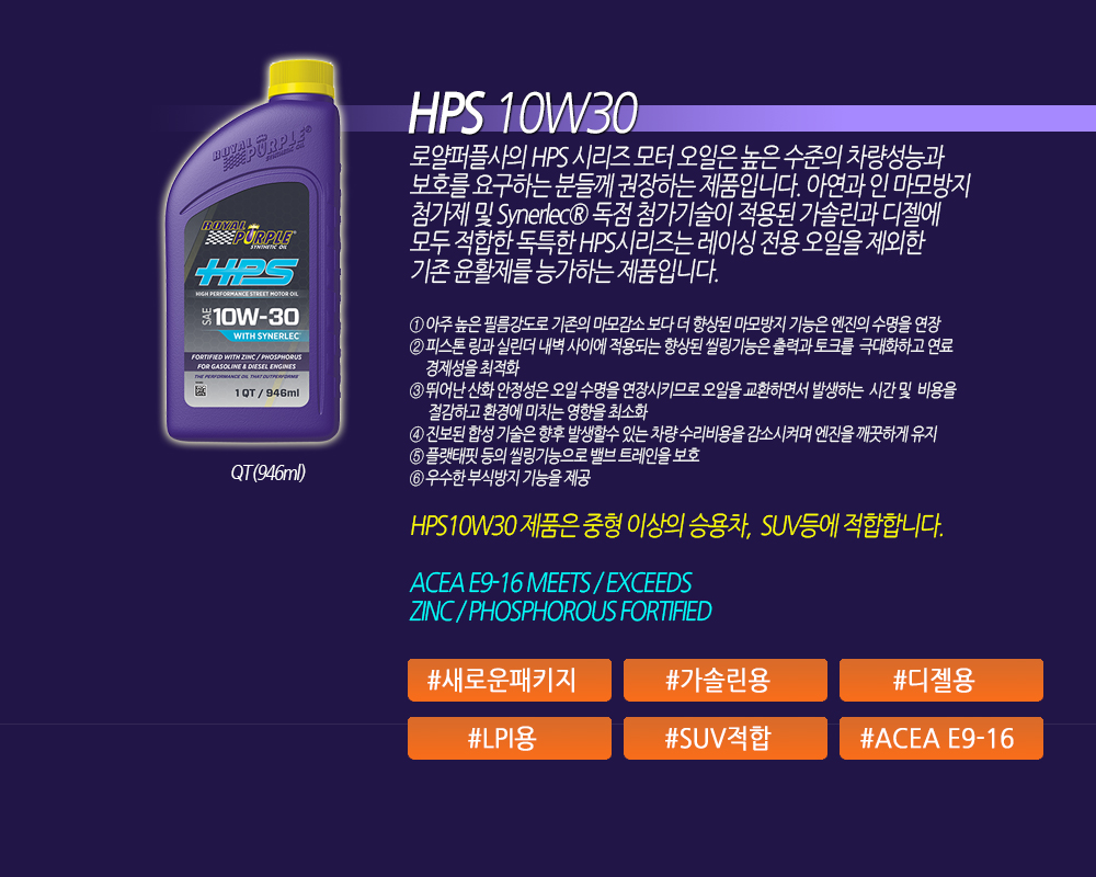 Royal Purple HPS 10W30
