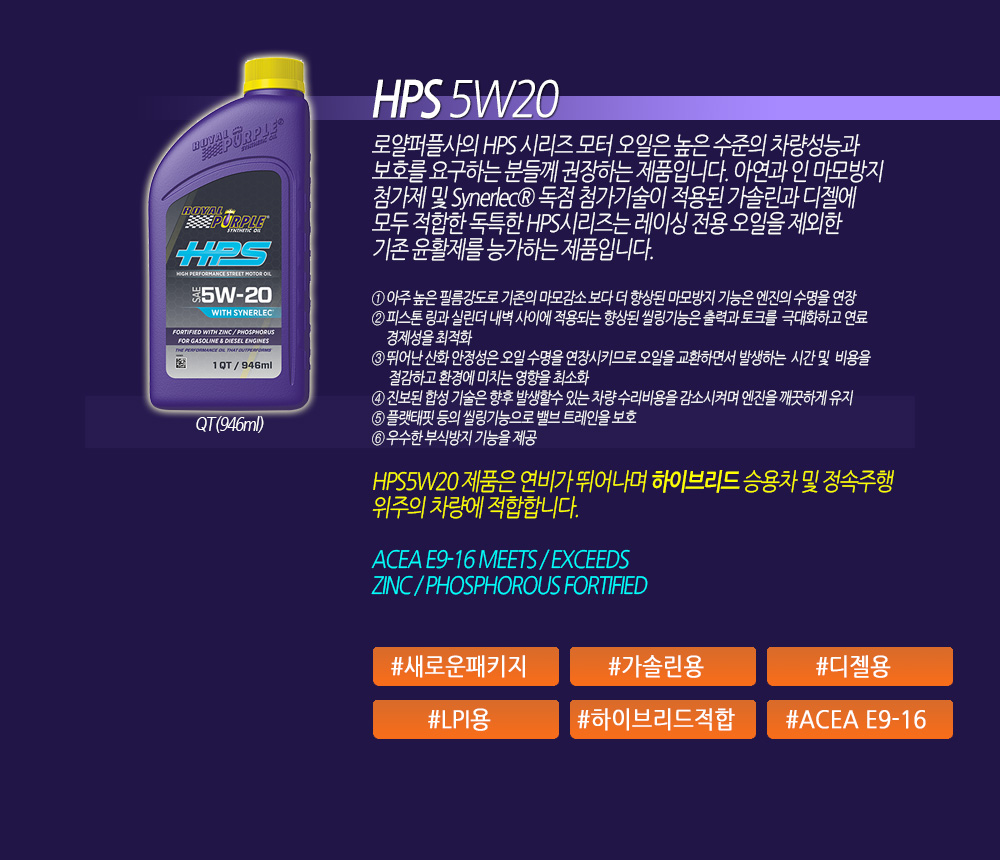 Royal Purple HPS 5W20